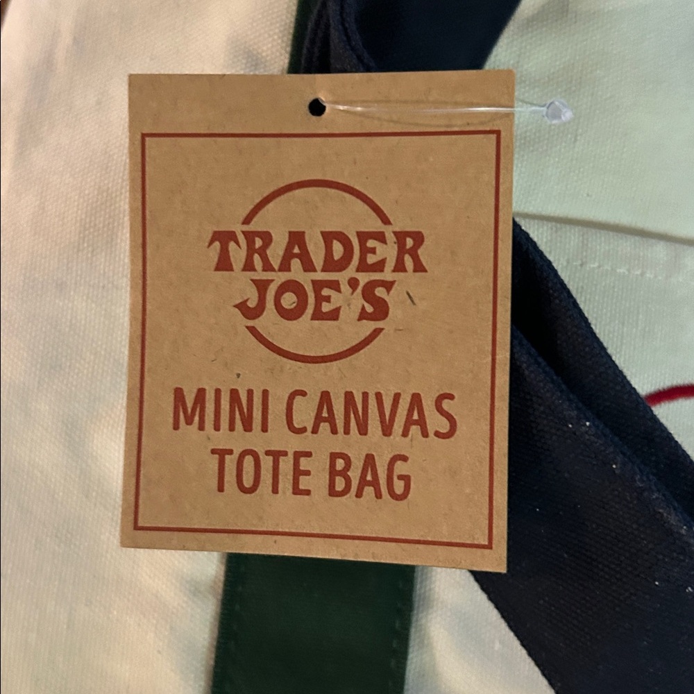 Bundle of 2 Trader Joe's mini Canvas Tote Bags - Picture 3 of 3